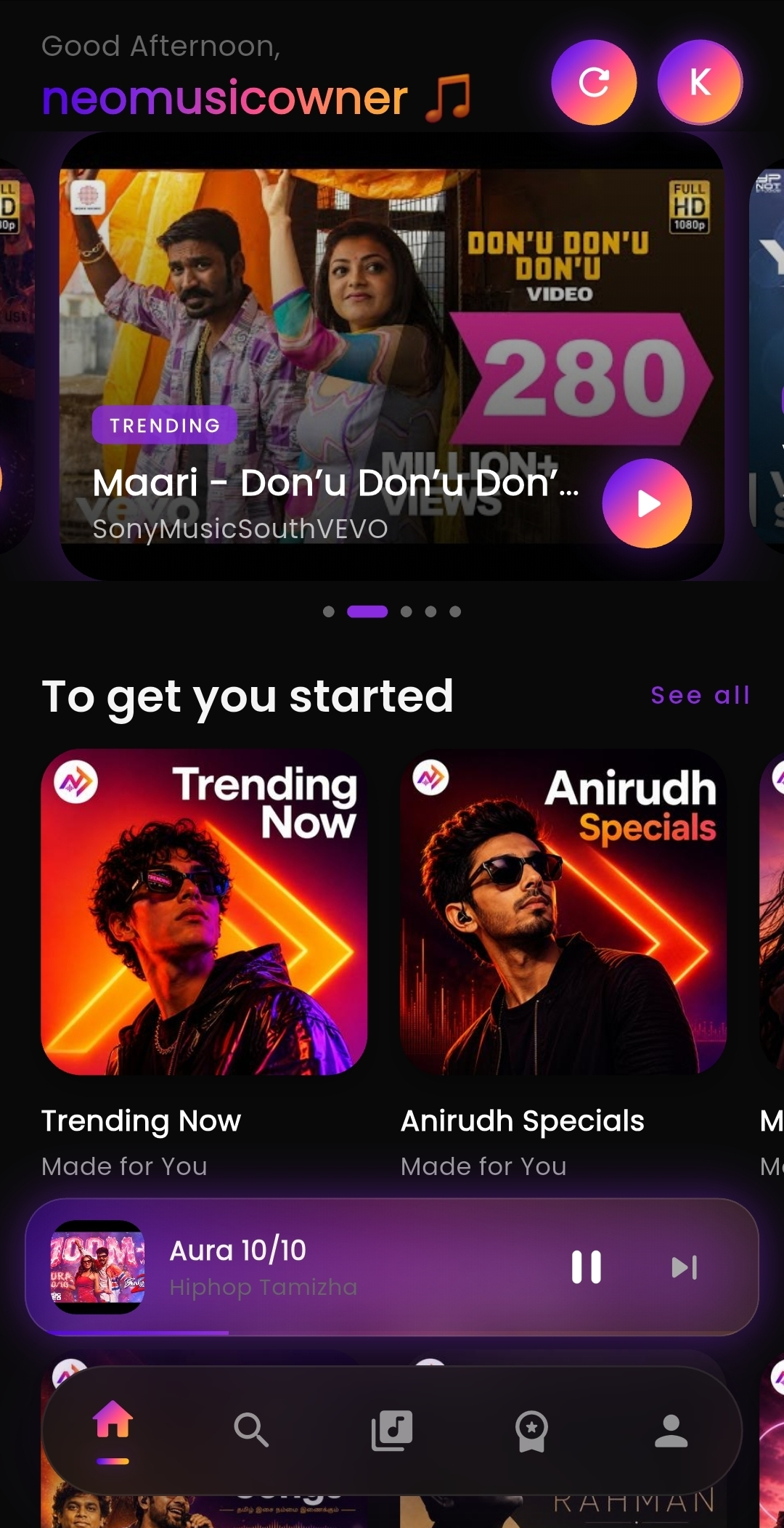 Home Screen